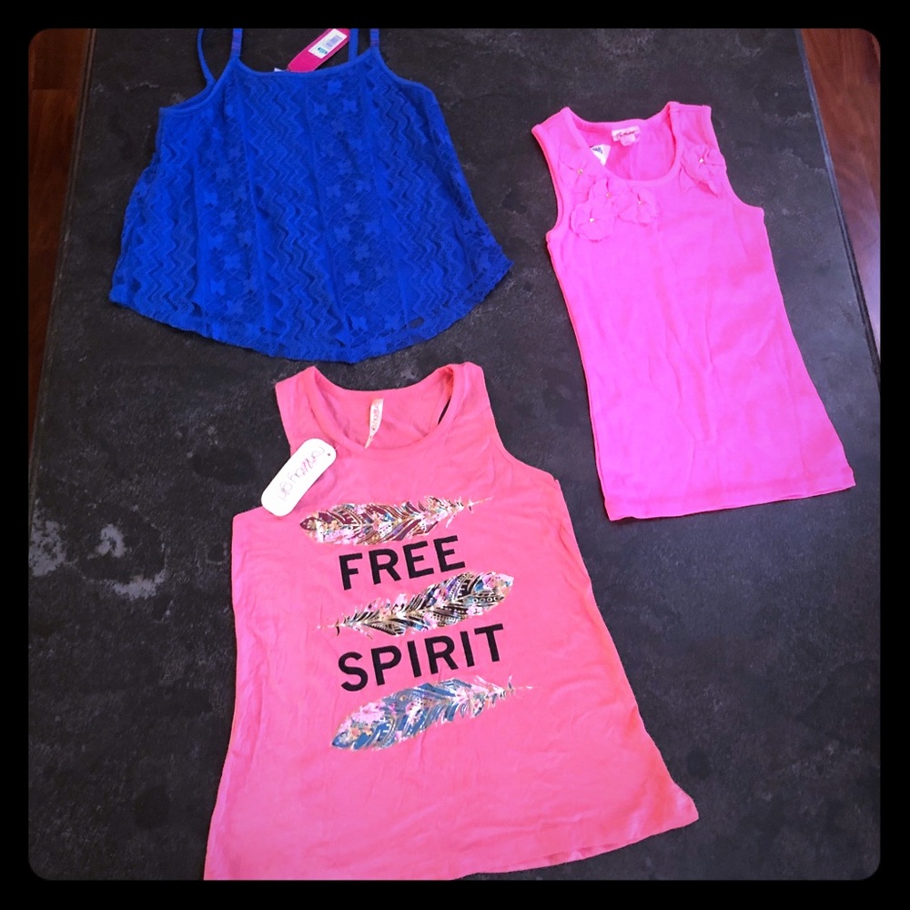 NWT set of sleeveless tops /Justice - size 7 & 7/8